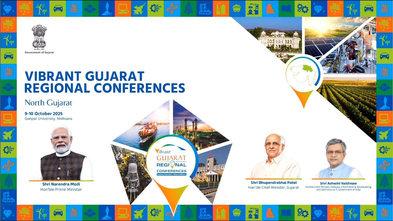 Inauguration of Vibrant Gujarat Regional Conference (North Gujarat) & exhibition at Kherva, Mehsana