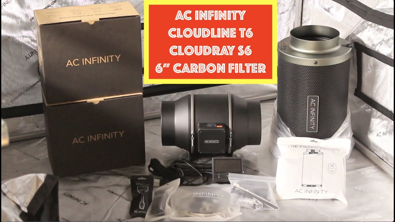 AC Infinity Cloudline T6 inline & Cloudray S6 oscillating fans & 6