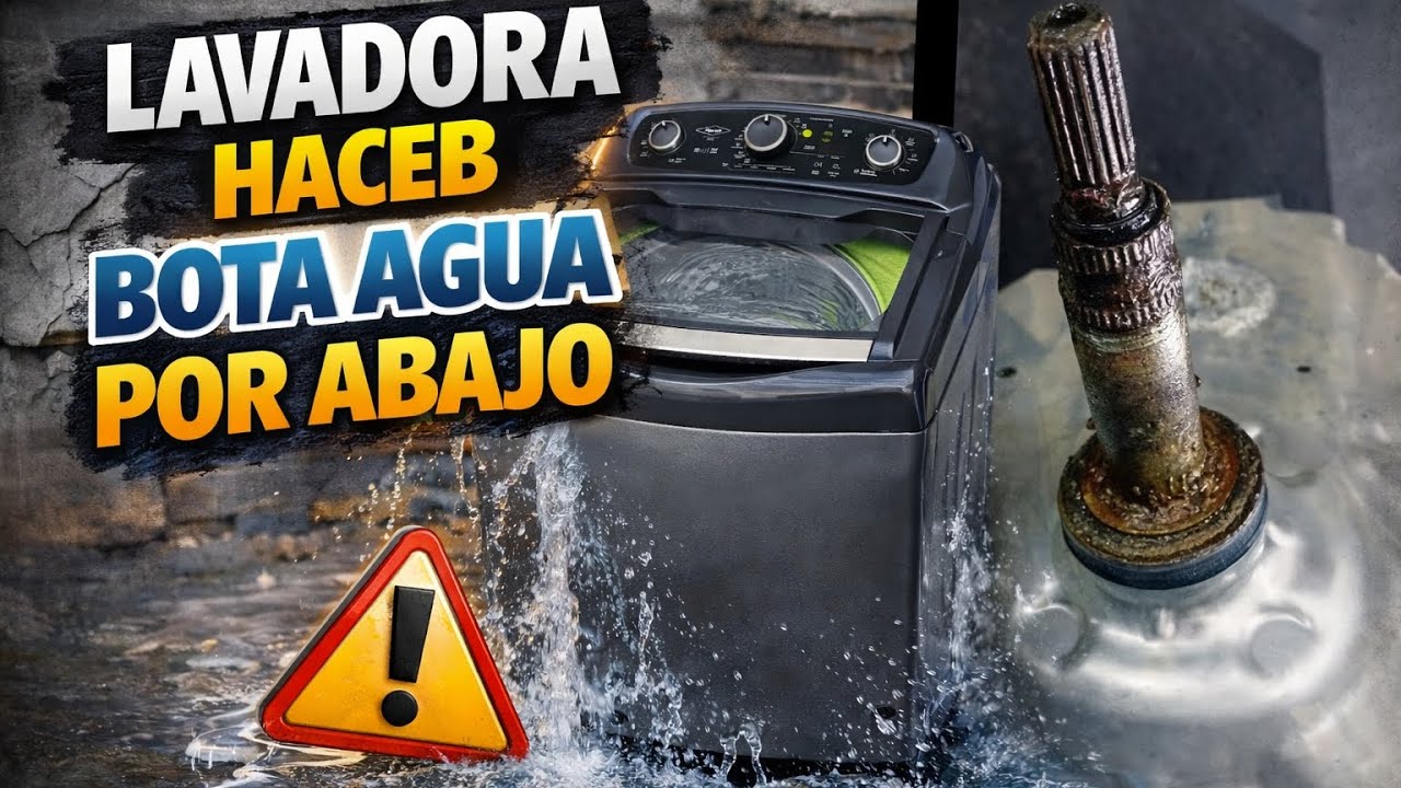 👉Lavadora Haceb Lav M1305 bota agua por abajo 💧😱😬 ¡Mira la falla!