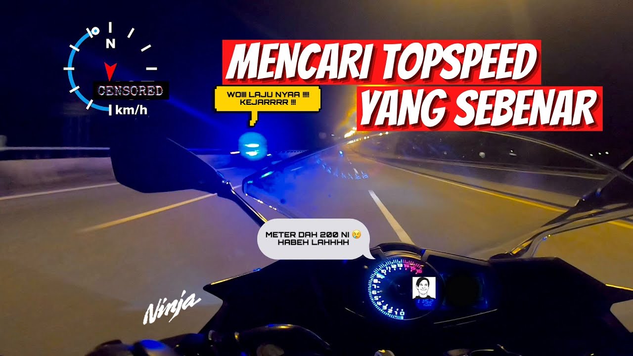 TOPSPEED MODENAS NINJA 250 YANG SEBENAR 🚀🔥 | MOTOR MEMANG ADA POWER | KENA KEJAR POLIS ? 😱