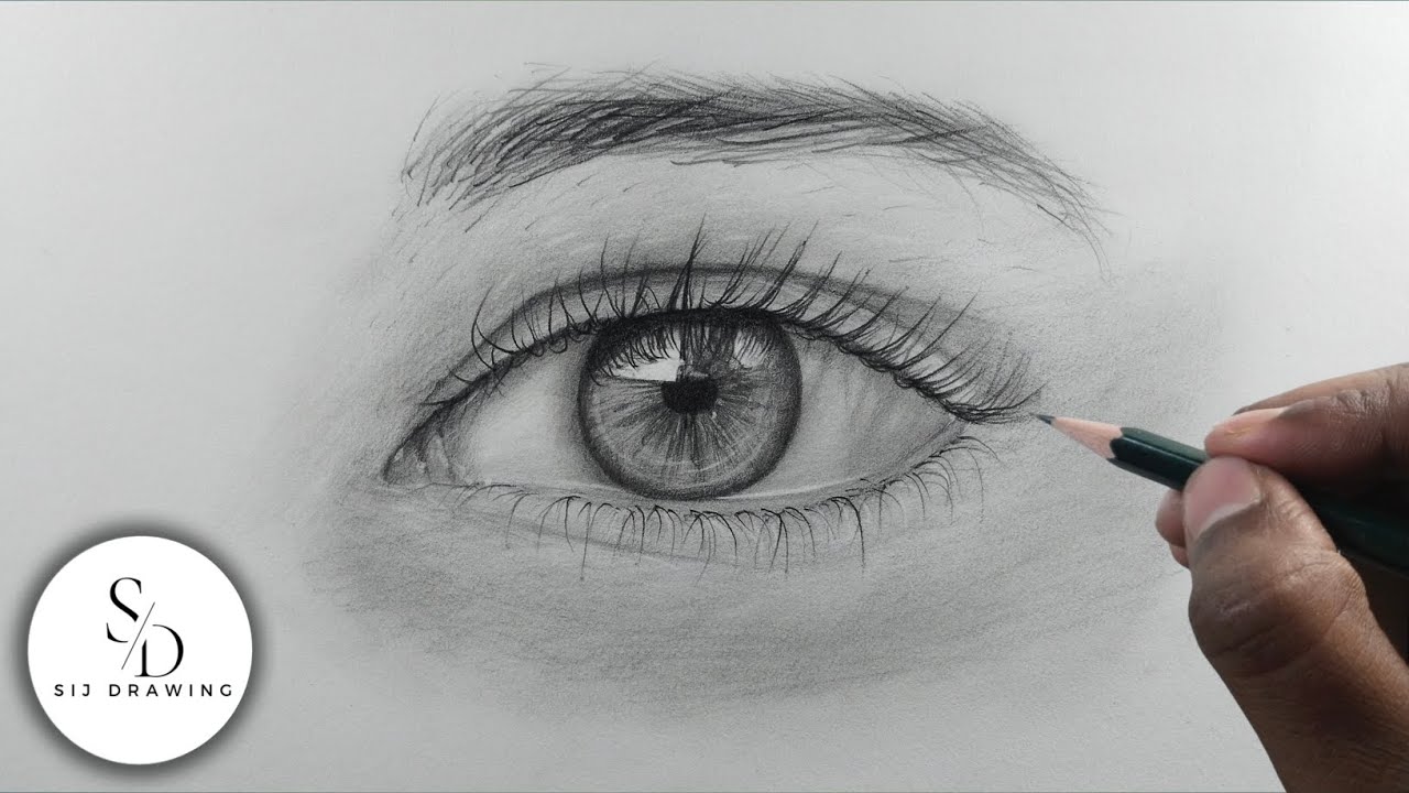 How to draw a realistic eye  | Eye drawing & Shading technique