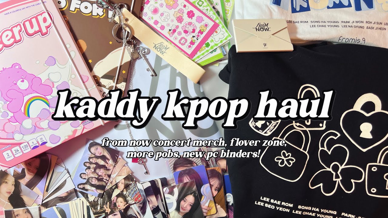kaddy kpop haul! ✿ all fromis_9 from now concert merchandise, 10x10 KOREA haul, new pc binders!