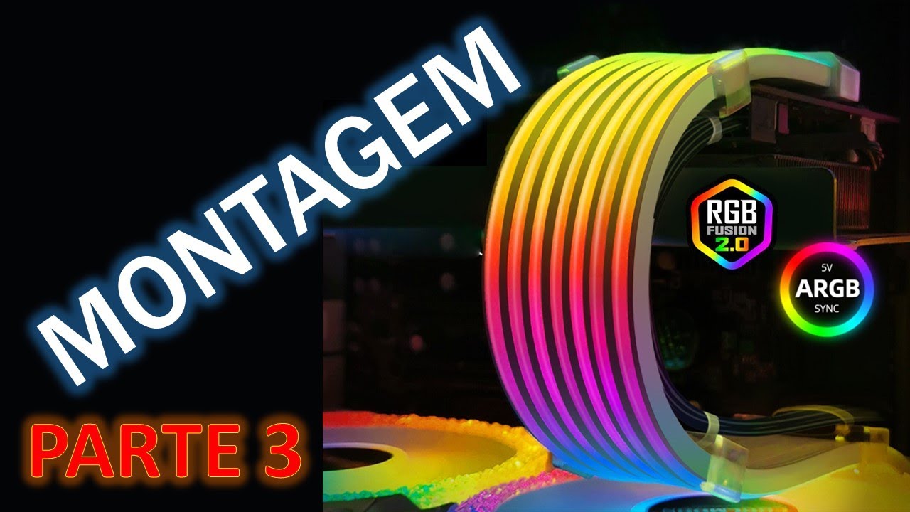 Fita de led flex&iacute;vel PC GAMER  5v argb BORA ESCONDER OS CABOS #PARTE03