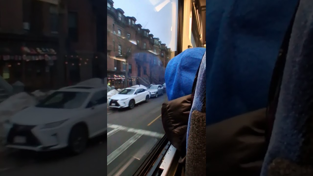 Orange line shuttle ride Back Bay to Forest hills;Post road stages 2014 MCI D4505 bus 403