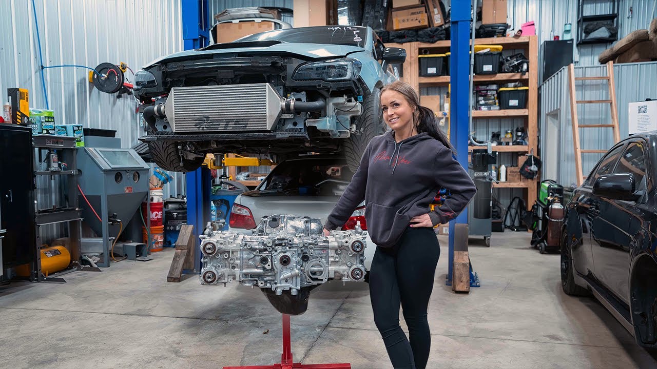 Assembling Her BUILT STi Engine!