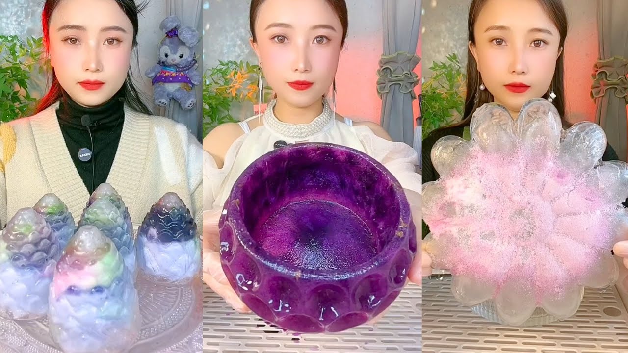 Homemade Chinese Ice Eating ASMR | Soft Frozen Desserts & Snow Ice Sounds #88