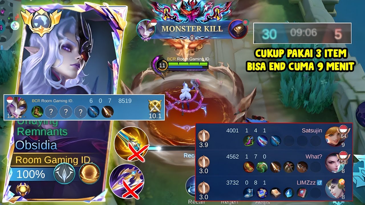 CUKUP PAKAI 3 ITEM😱BISA END CUMA 9 MENIT 🔥 BUILD OBSIDIA TERSAKIT 2026 - MOBILE LEGENDS