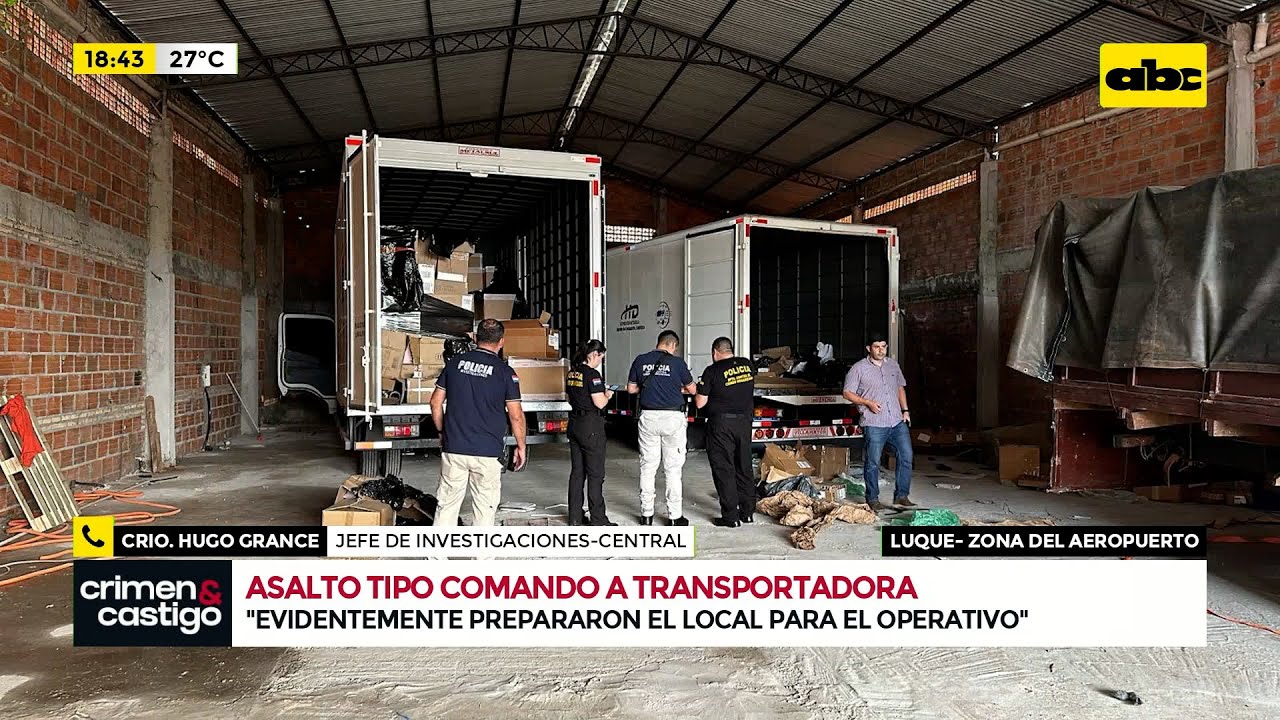 Asalto tipo comando a transportadora en Luque: con mismo método utilizado en Caacupé