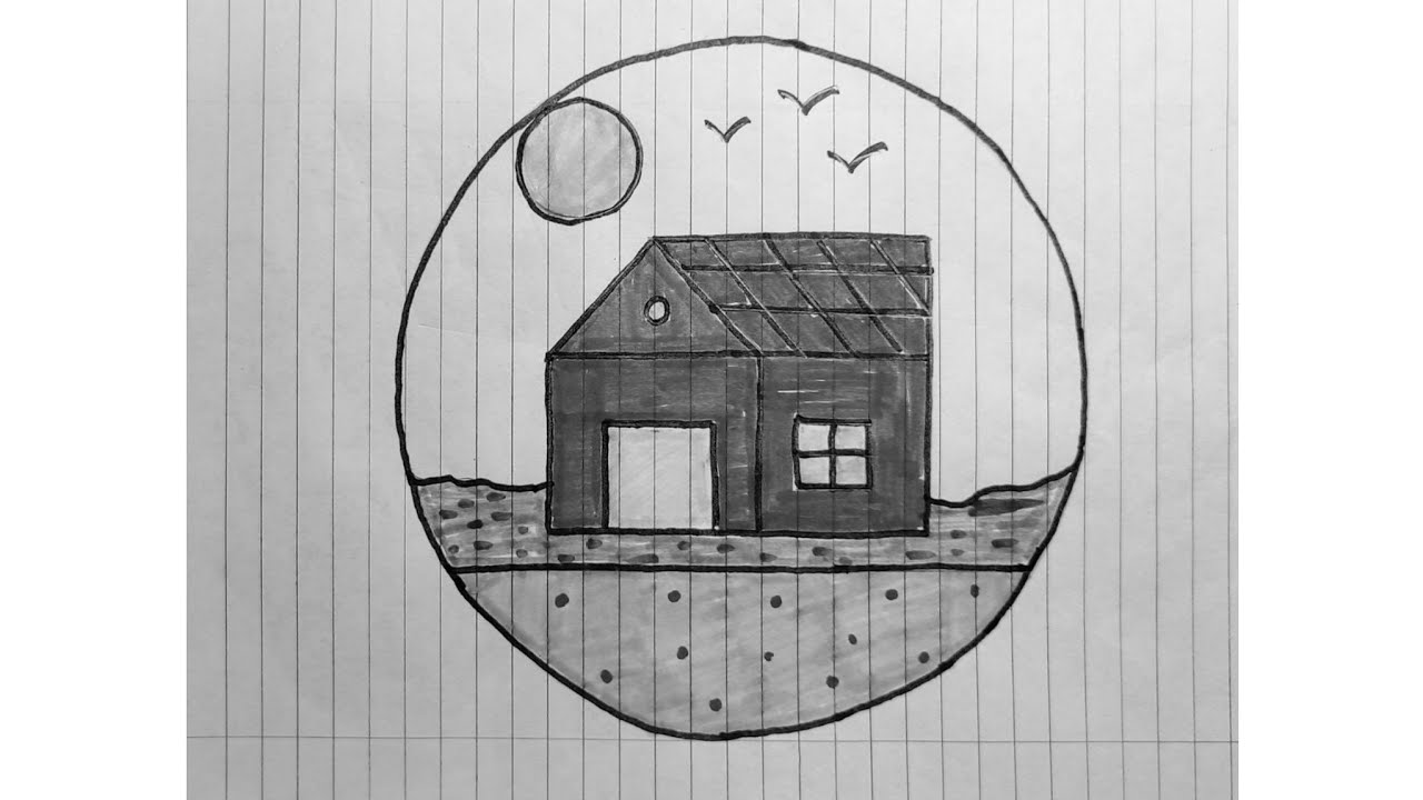 Simple House with red colour 
