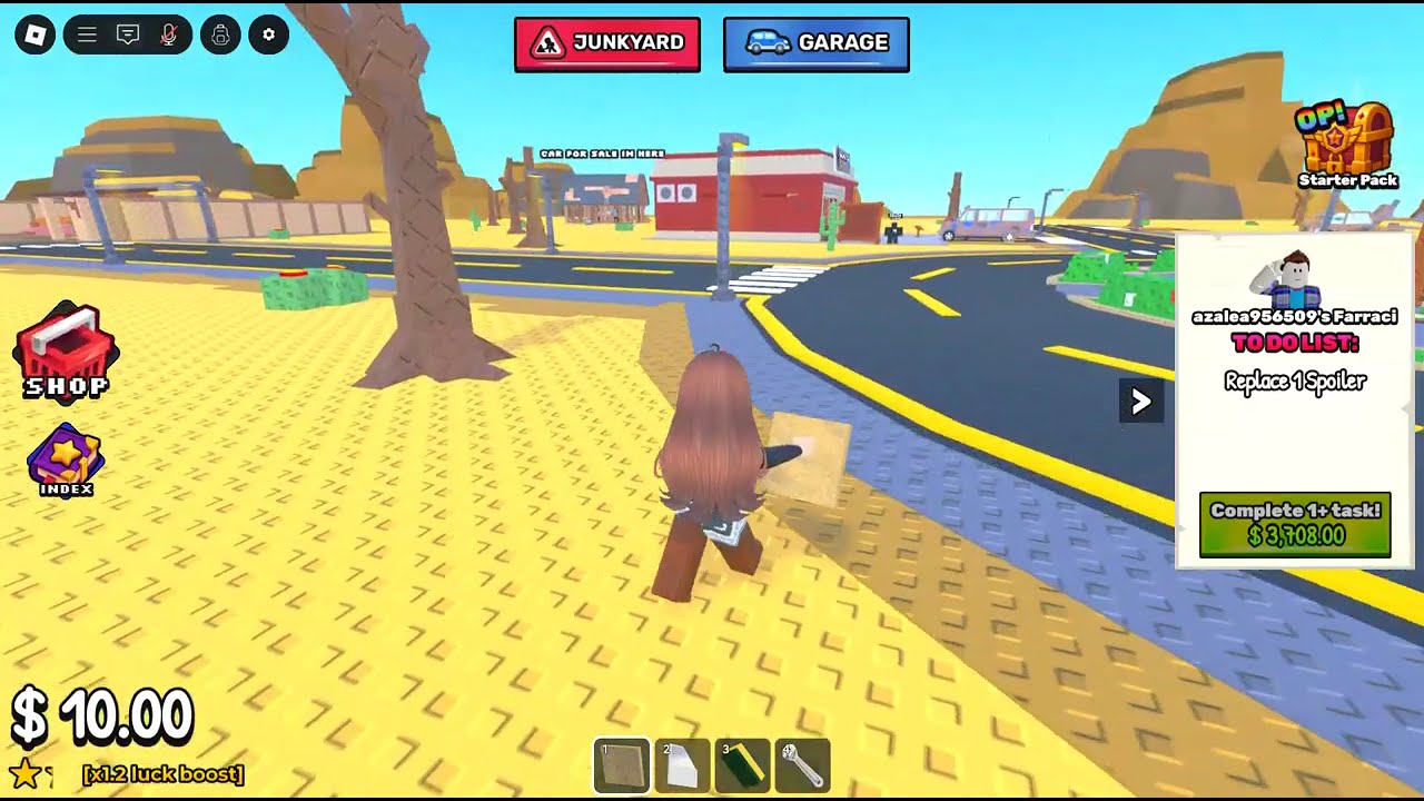 Jogando Roblox 1937 (Mapa: [🔧] Reparar um carro)