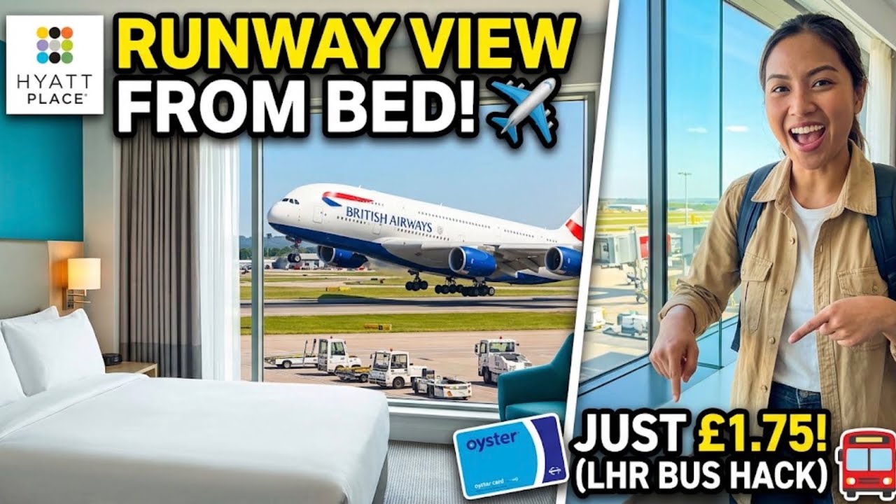 Бюджетный проезд и вид на взлетную полосу | Обзор отеля Hyatt Place London Heathrow