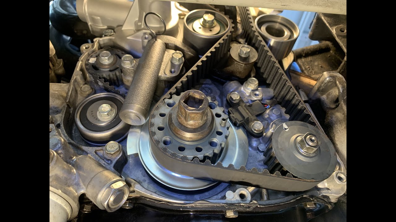 Timing Belt Components and Timing Marks [Mitsubishi Galant 2002 2.4L]
