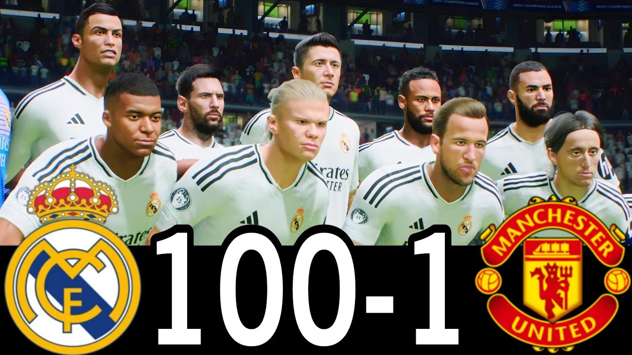 FC 24 -MESSI RONALDO NEYMAR & MBAPPE | ALL STARS |  AL NASSR 100-0 MANCHESTER UNITED