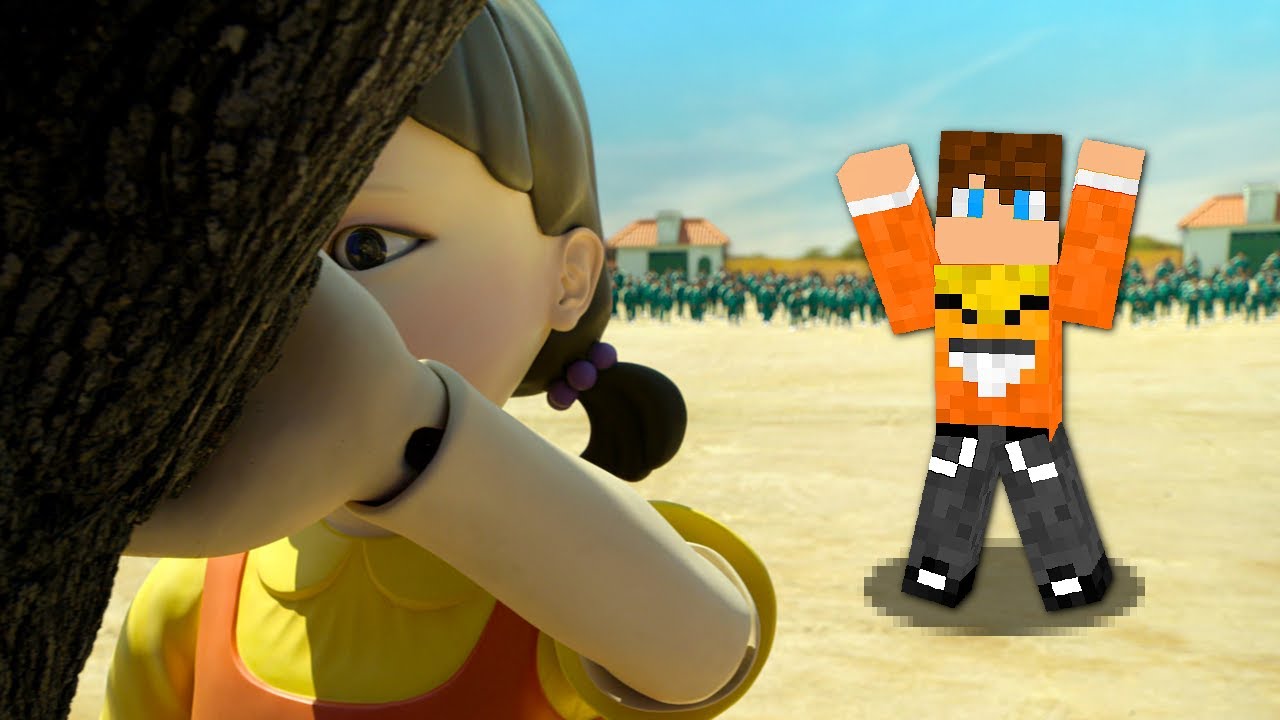 Minecraft, ale JEŚLI SIĘ RUSZĘ LALKA MNIE ZASTRZELI w SQUID GAME!