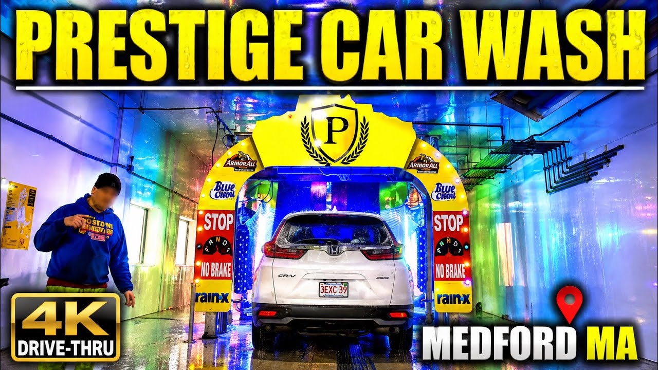 💦Prestige Car Wash | 277 Middlesex Ave Medford MA | 4K  Drive-Thru - 1/10/22