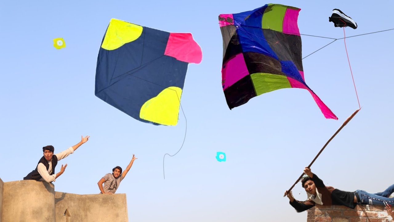 2 Big Kite Buy Vs Big Gudda Flying | Kite Catch