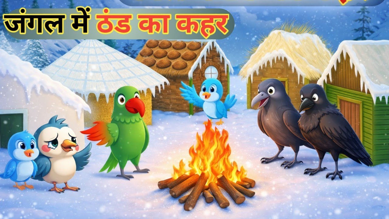 जंगल में ठंड का कहर  | Jungle me thand ka kahar | Moral story | #toonbirds  #moralstories #stories