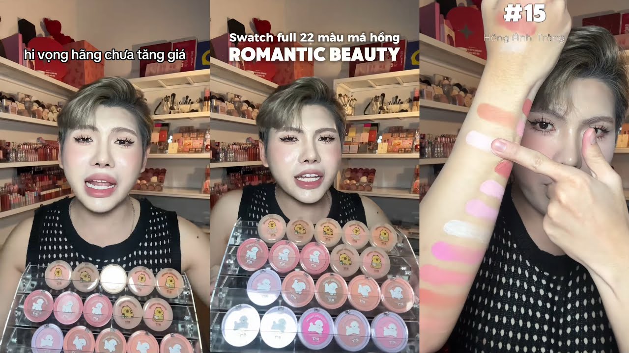 SWATCH FULL 22 MÀU MÁ HỒNG ROMANTIC BEAUTY | NGHĨA I LÍT SON 