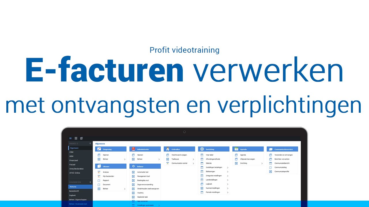 E-facturen verwerken (ontvangsten en verplichtingen)
