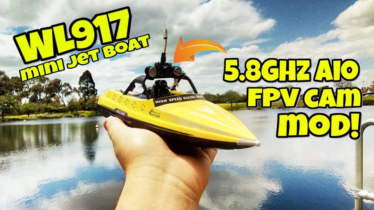 Have Fun Driving this New WLToys WL917 Jet Boat With This Simple FPV Mod!