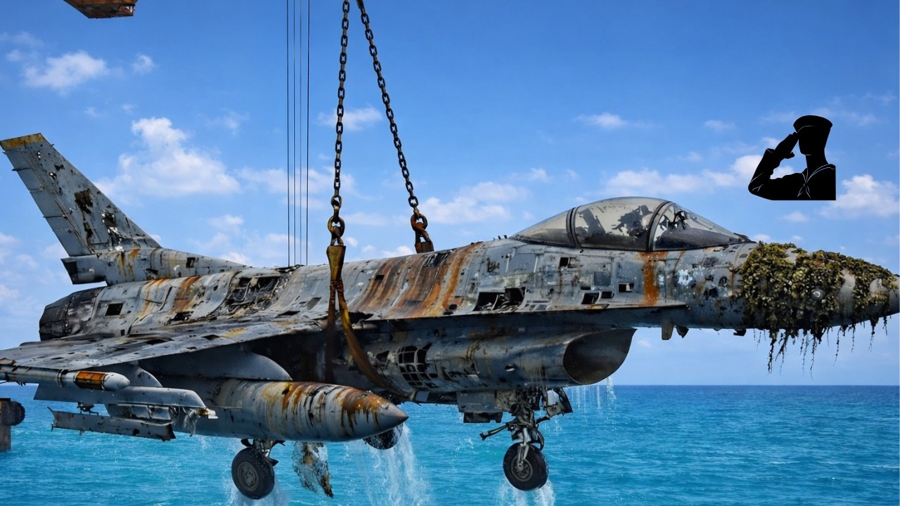 Salvaging an F-16 from the Ocean After Decades – An Impossible Resurrection!