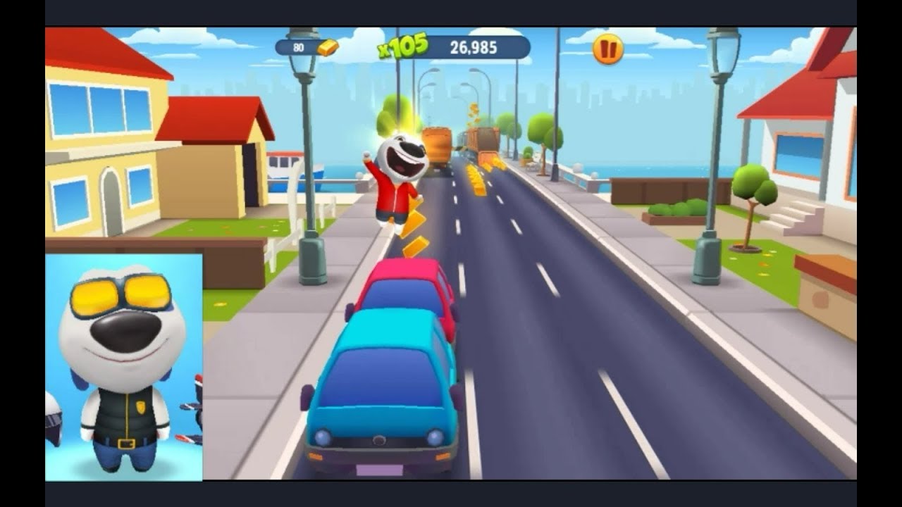Cool Fullsceen Reverse Gameplay HD - Talking Tom Gold Run (Hank) Episode 2.