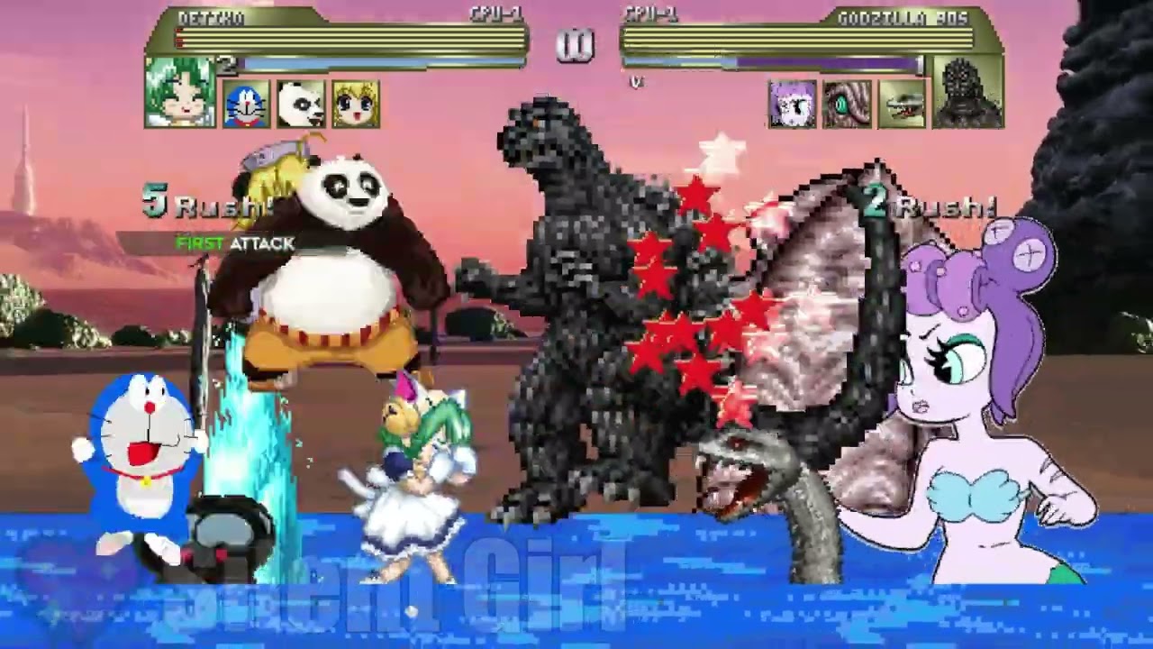 REQUESTED BY @AngelNiko144: Team Dejiko vs Team Sea Monsters - Mugen Battle