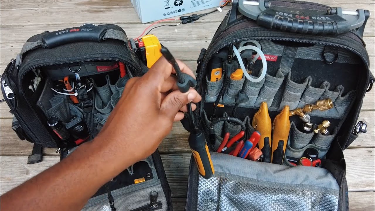 Veto MB5B Vs Veto Tech PAC Which Bag is Better for Service? HVAC Tool Bag Demo ￼