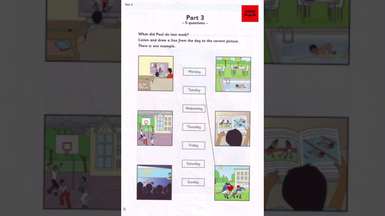 Cambridge Movers 1 - Test 2 - Part 3 - Snow English