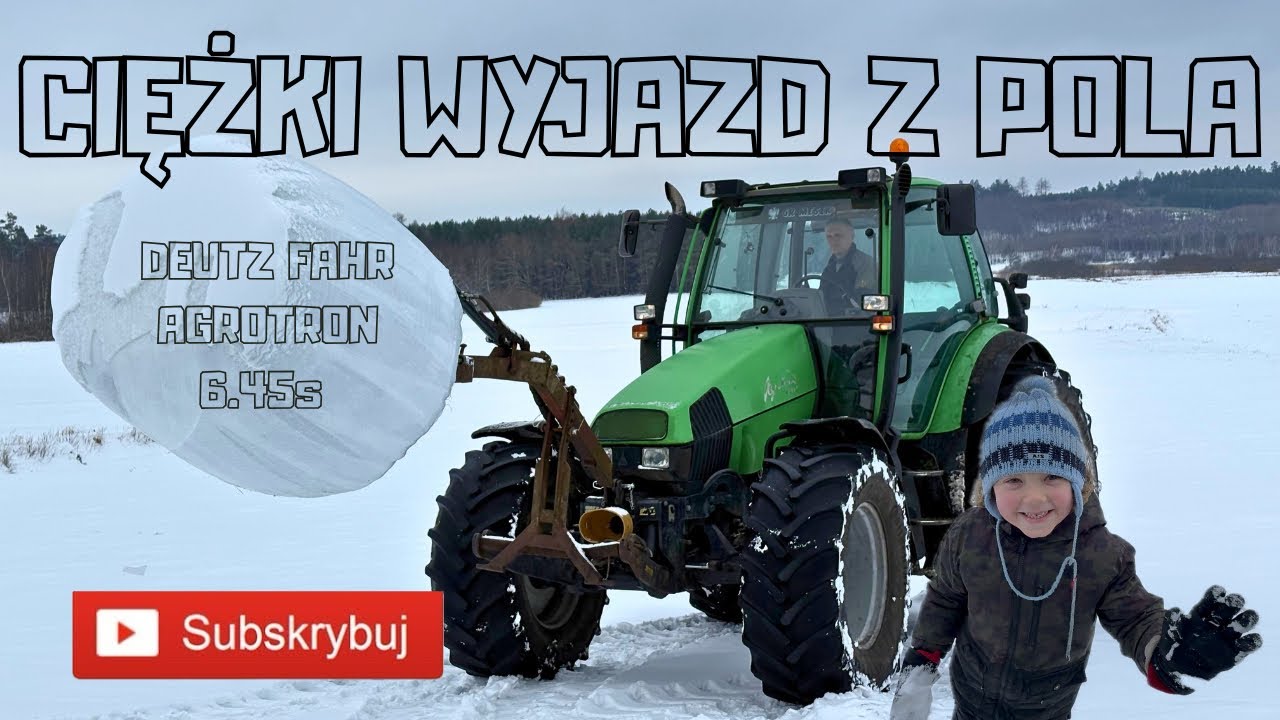 Ciężki wyjazd z pola| Przywozimy sianokiszonkę dla bydła | Vlog | Deutz Fahr Agrotron 6.45s