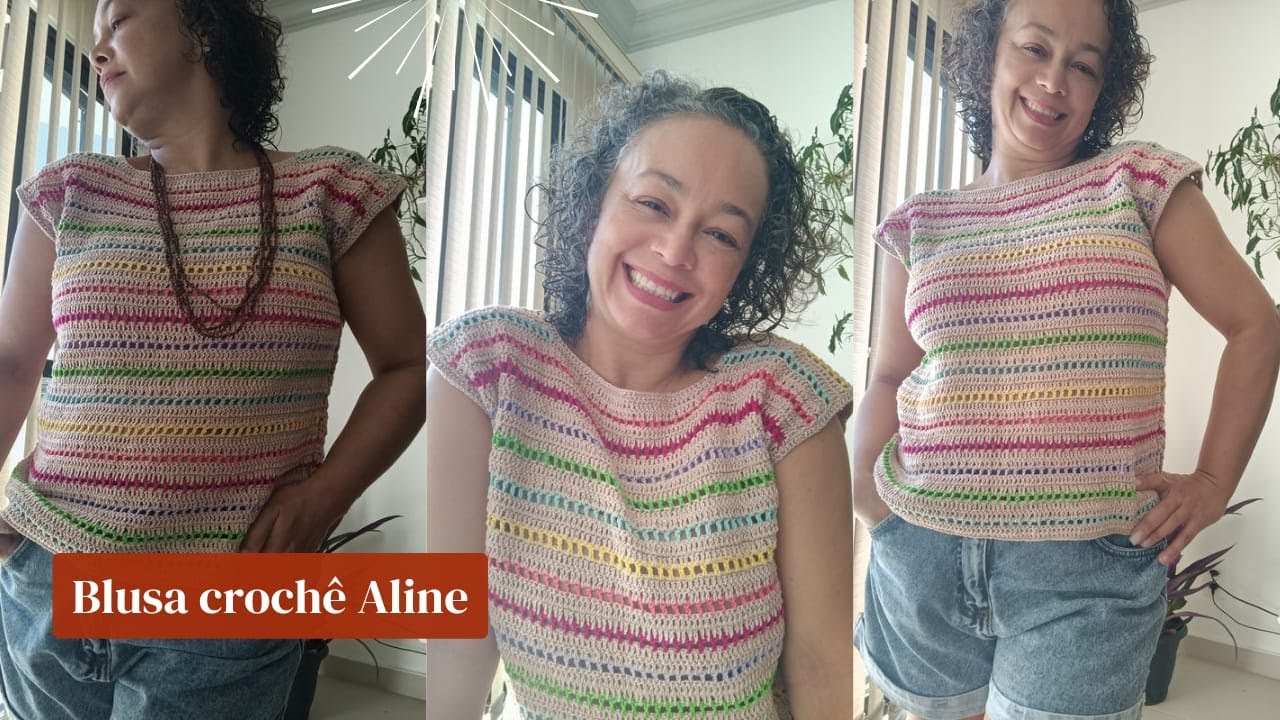 Blusa Croche Aline - PAP tutorial completo