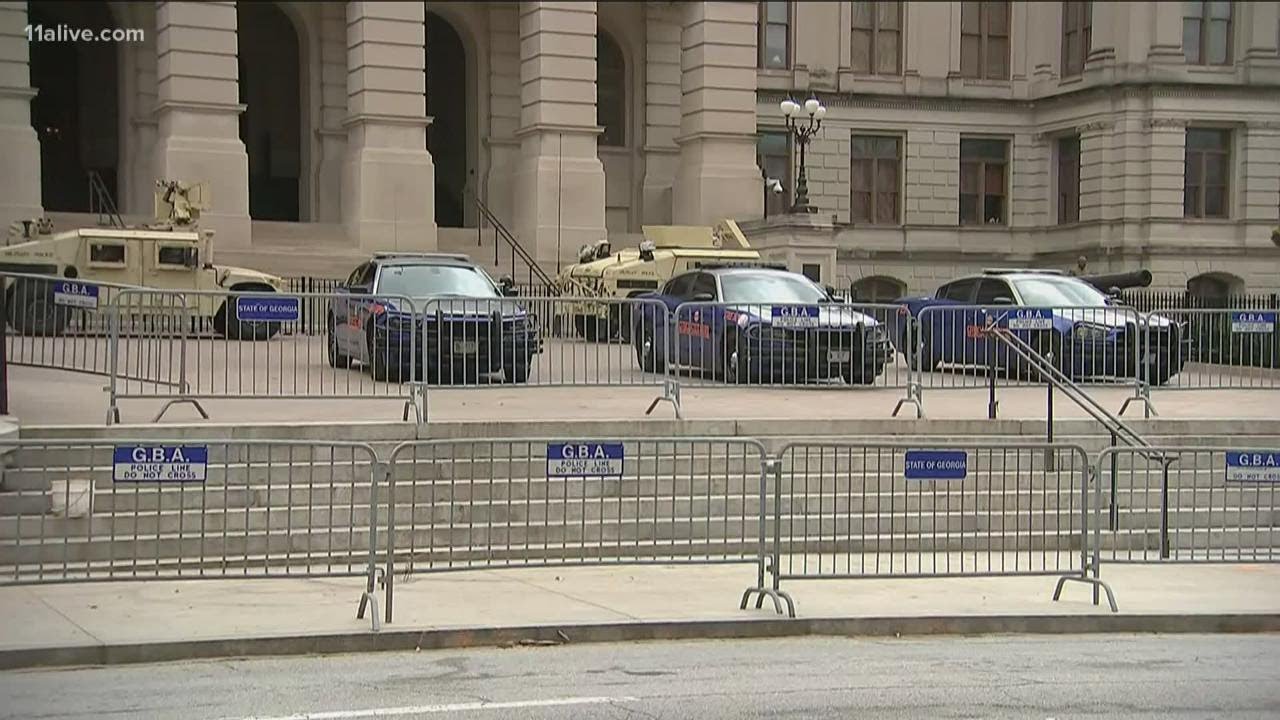Heavy security presence around Georgia State  Capitol