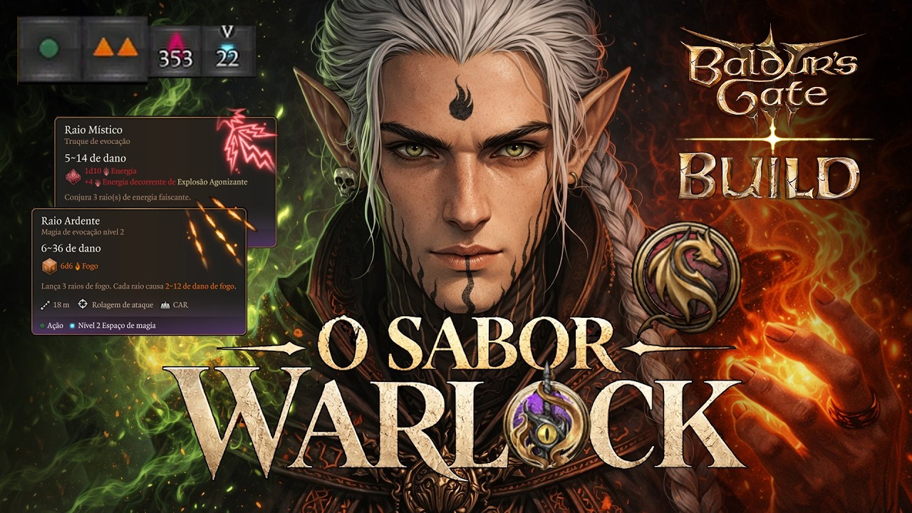 A Build Mágica Mais Quebrada pra Solar o Honra em Baldur's Gate 3 tem um SaboOUuR Warlock [Fogo]