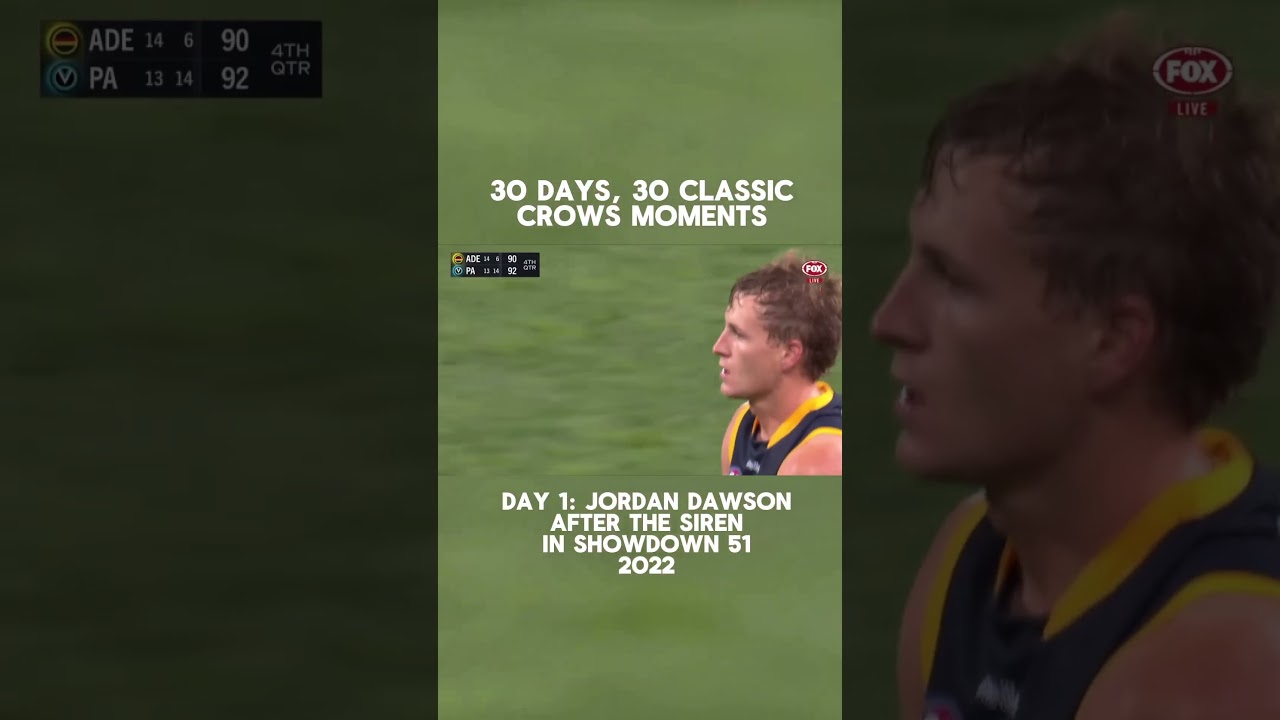 30 classic crows moments! 2022 Showdown... who could forget!  