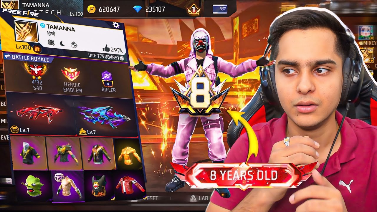 8 Years Old Prime 8 Players Vs कलुआ Adam 😈 Emote Battle करना है ??😱