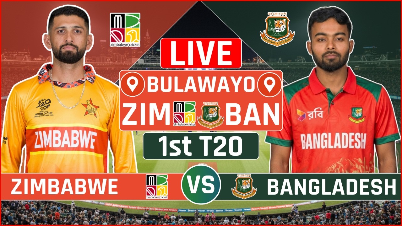 Bangladesh vs Zimbabwe 1st T20 Live Score | BAN vs ZIM 1st T20 Live Audio Commentary