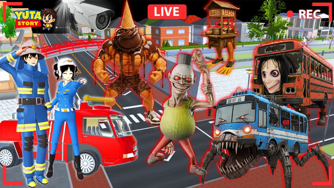 CCTV Merekam Pasukan Monster Eater, Hamood Habibi, Anomali, Monster Bus Basuri Menyerang Kota Sakura