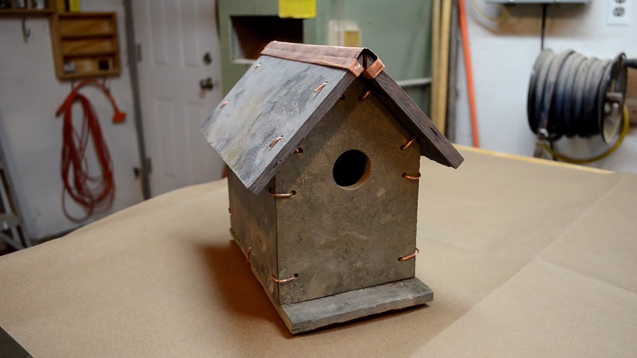 Slate & Copper Bird House