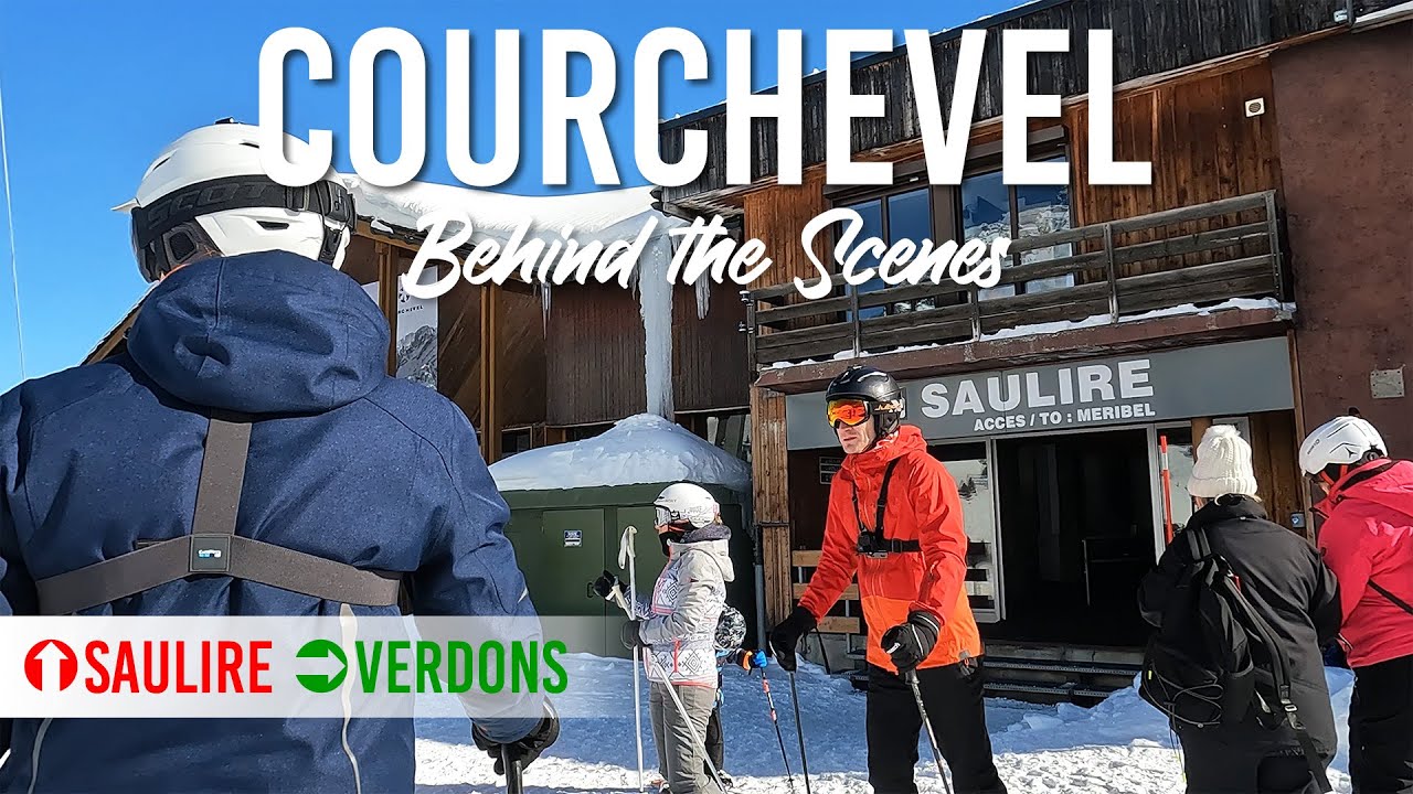 Behind the scenes of skiing pistes 'Saulire' and 'Verdons' in Courchevel, Les 3 Vallées