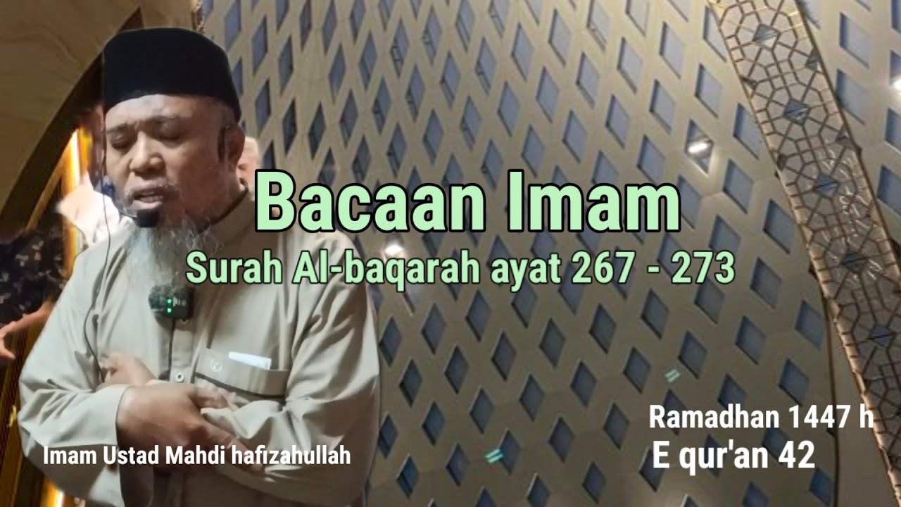 Imam merdu Al baqoroh 267-273| Ustadz Mahdi hafidzahullah