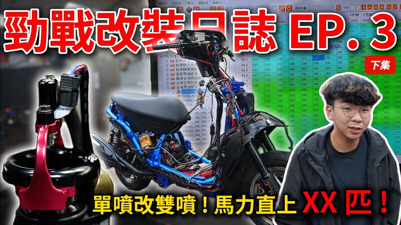 【勁戰改裝日誌 EP.3】 單噴改雙噴 ! 馬力暴增直上 XX 匹 ? 油門催下去真的太爽了 ! (下集)