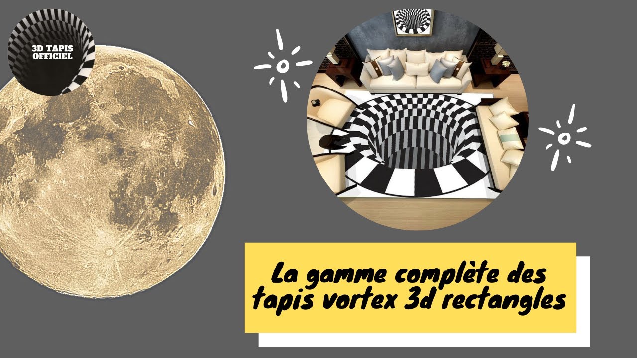 Vos tapis rectangles d'int&eacute;rieur en illusion vortex 3D#interiordecor#decorideas#decorationinterieure