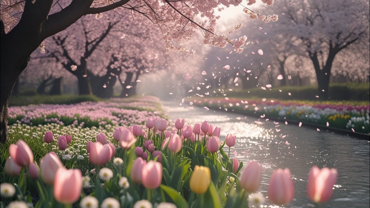 Serene Relaxation Music 🌷 Springtime Calm Garden | Deep Sleep, Anxiety & Stress Relief