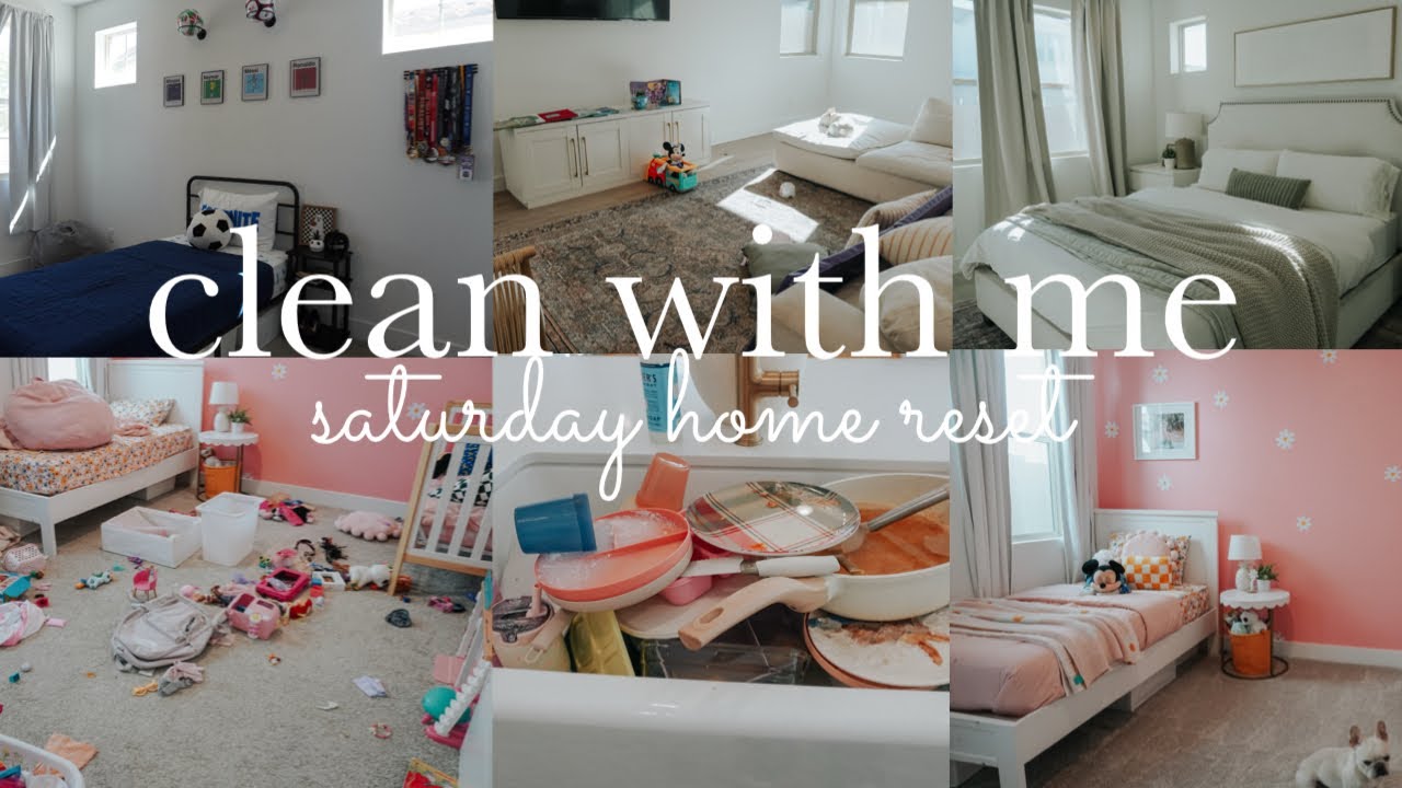SATURDAY HOME RESET WHOLE HOUSE CLEAN WITH ME || CLEANING MOTIVATION || CLEANING VIDEOS