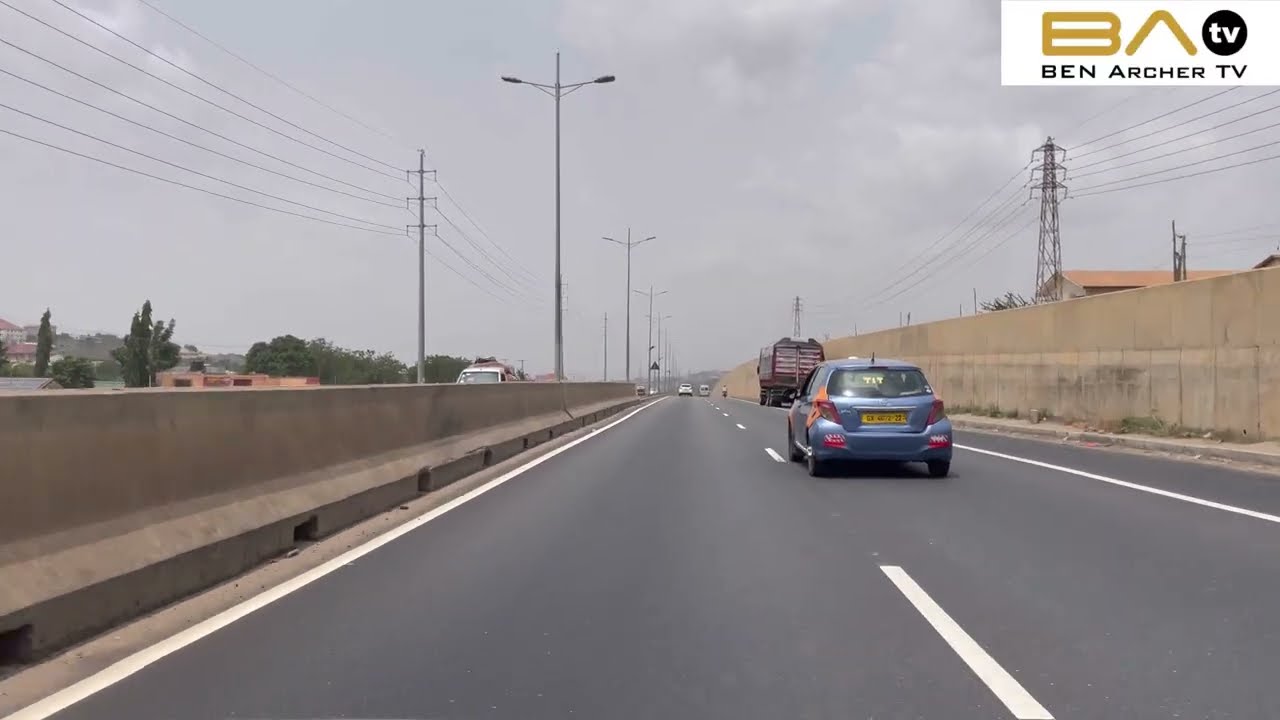 From Achimota To Pokuase In 8 minutes; 10 Lane Ofankor Nsawam Road Project 