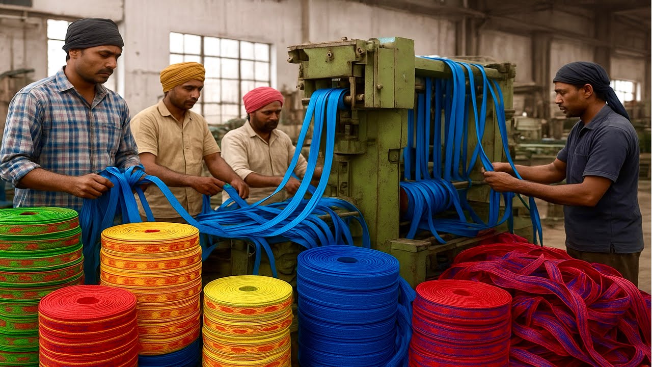 Incredible Process of Colourful Plastic Strips for Woven Bed | Amazing Factory Production 