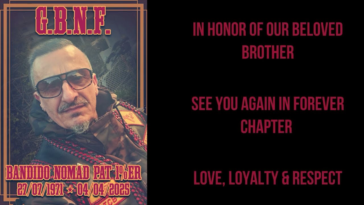 Bandidos MC - Funeral Of Bandido Nomad PAT 1%ER - GBNF