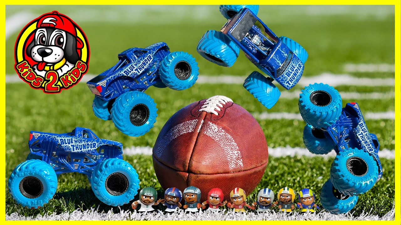 Monster Jam & Hot Wheels Monster Trucks - OUR FAVORITE TEENYMATES FOOTBALL & BASKETBALL Compilation