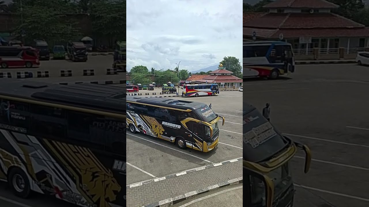 Keberangkatan Bus AKAP Di Terminal Pakupatan Kota Serang