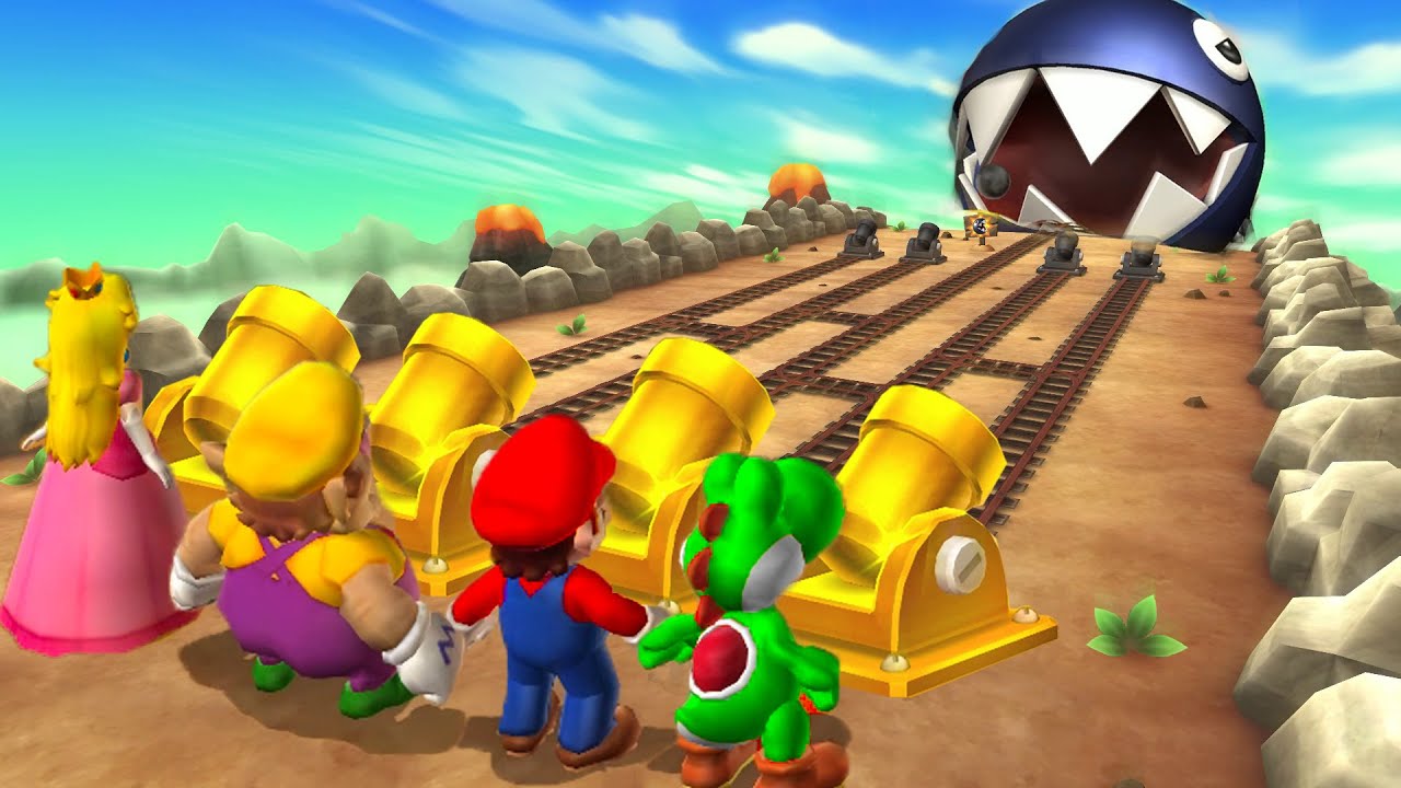 Mario Party 9 MiniGames Yoshi Vs Peach Vs Mario Vs Wario (Master Difficulty)